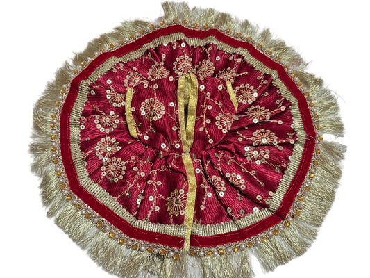 Festive Red Sequin Embroidered Poshak